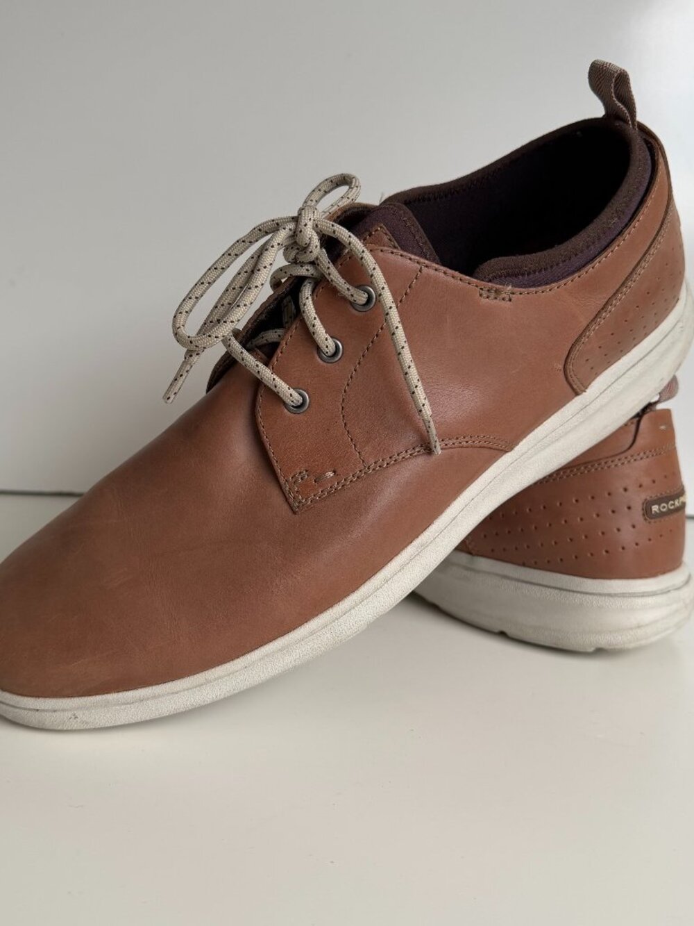 Rockport Zaden Men’s Sneakers Brown Leather Size 13